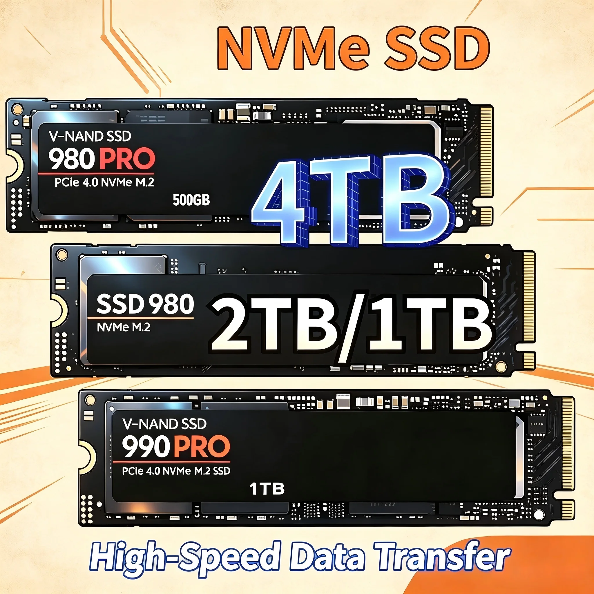Original 980Pro 990Pro M.2 NVM - M.2 Nvme 4Tb Pcie 4.0 Ssd recension och pris