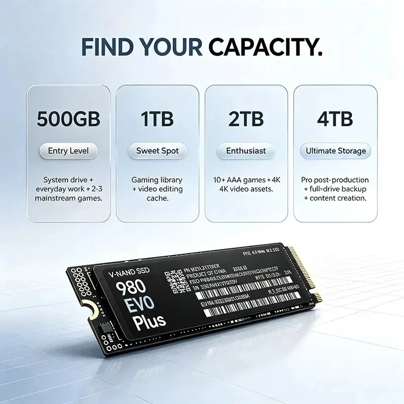 980 EVO Plus M.2 2280 NVMe PCI - M.2 Nvme 4Tb Pcie 4.0 Ssd recension och pris